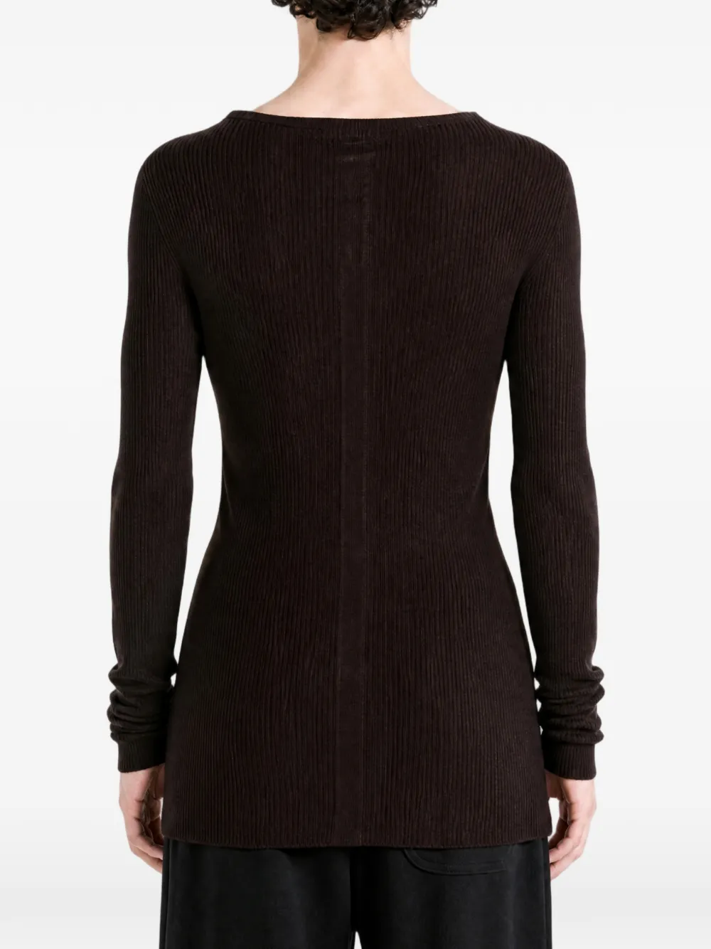 Rick Owens Ribgebreide trui Bruin