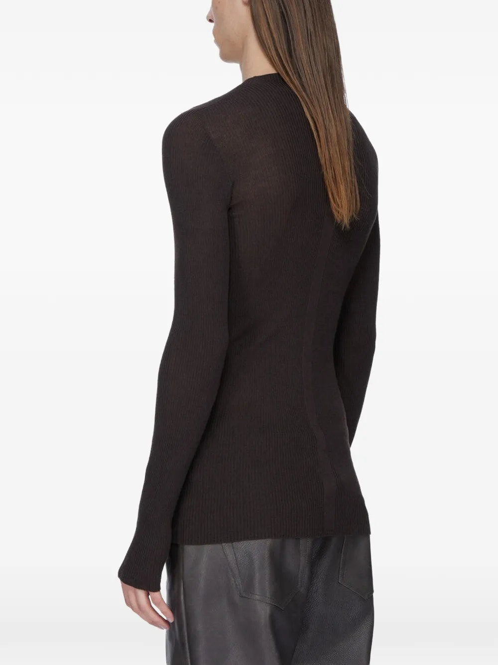 Rick Owens Ribgebreide trui Bruin