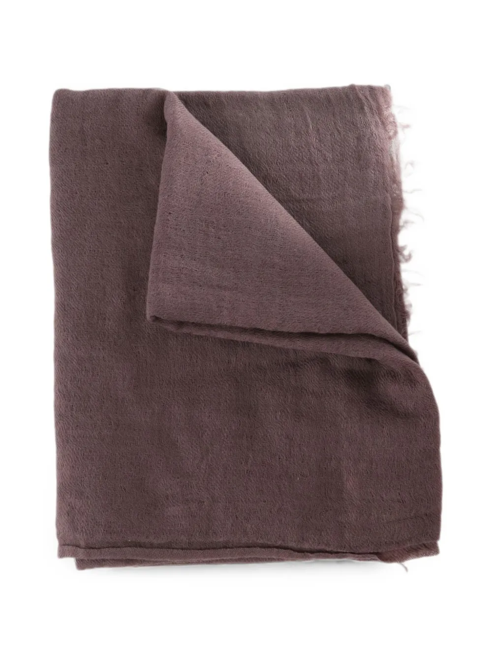 Rick Owens frayed-edge scarf - Viola