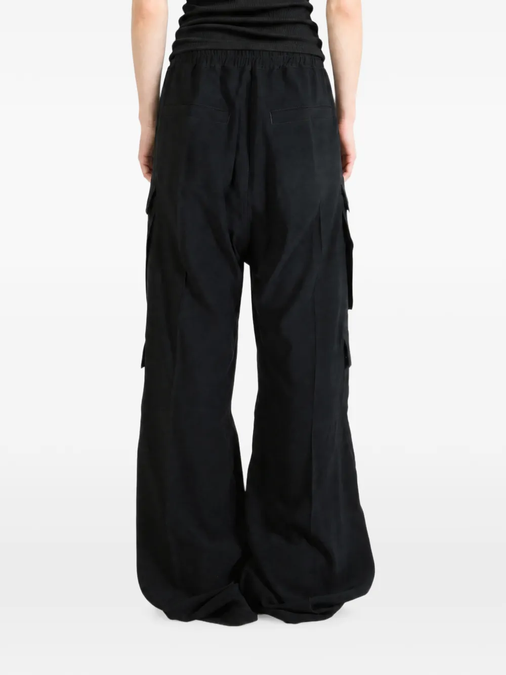 Rick Owens Cargo Belas broek met wijde pijpen Zwart