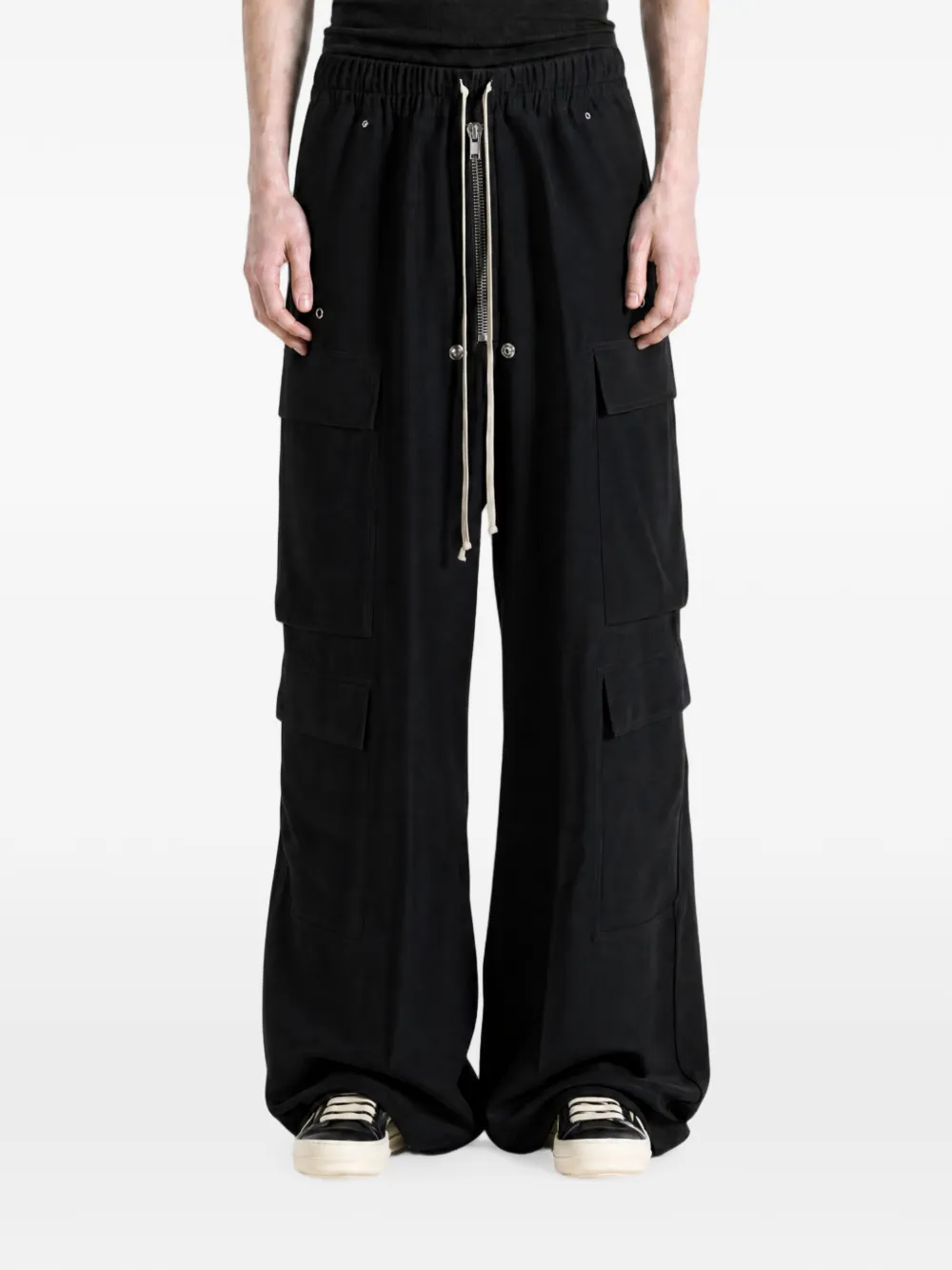 Rick Owens Cargo Belas broek met wijde pijpen Zwart
