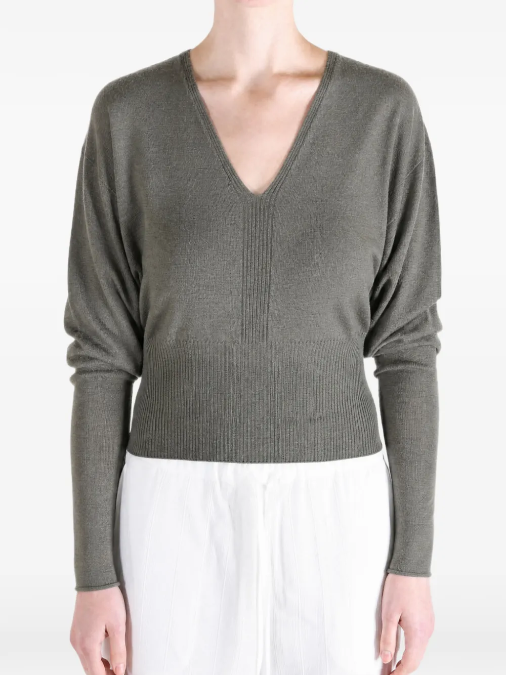 Rick Owens Ribgebreide trui Grijs