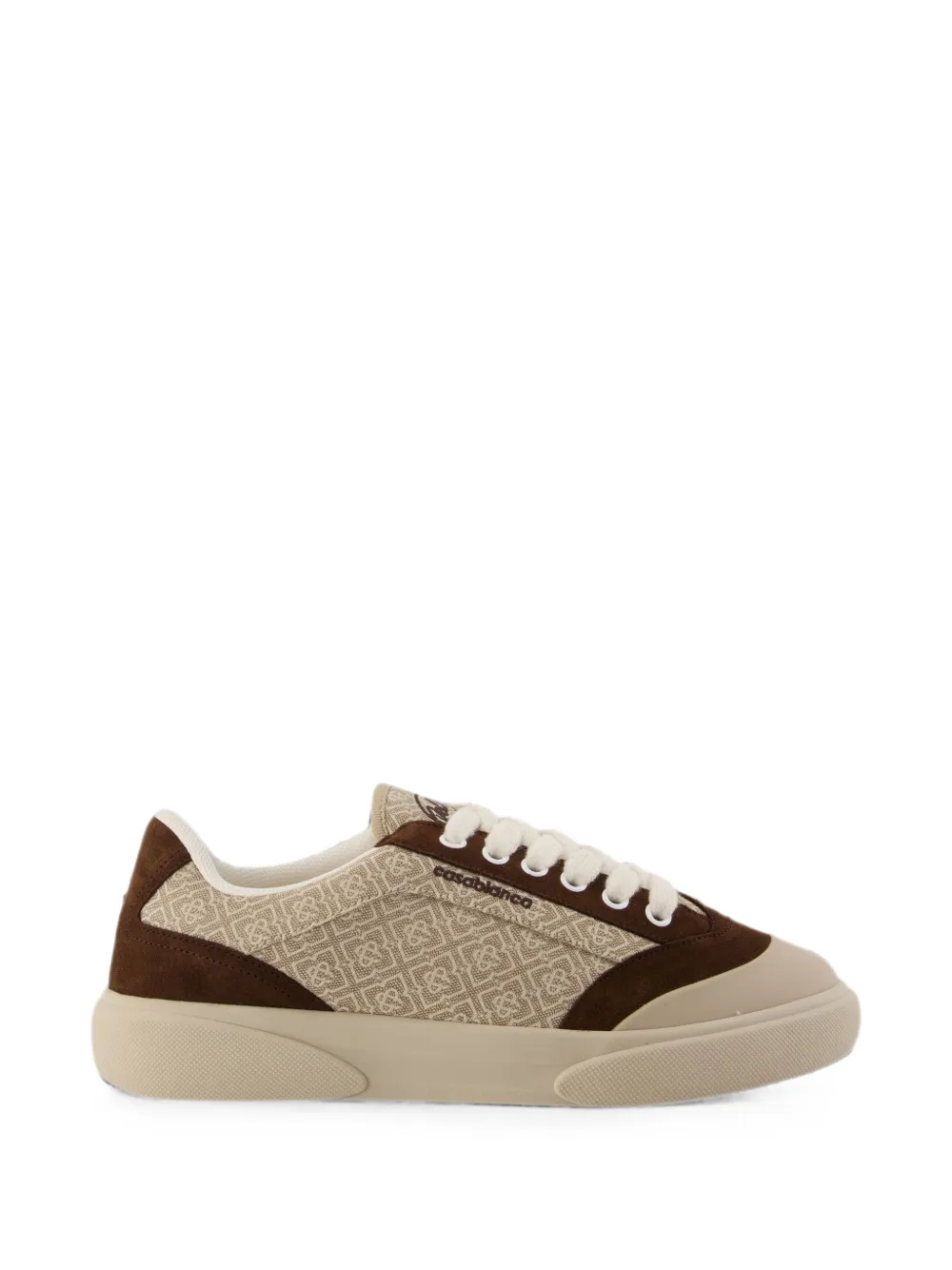 Casablanca Del Mar monogram-print sneakers - Nude