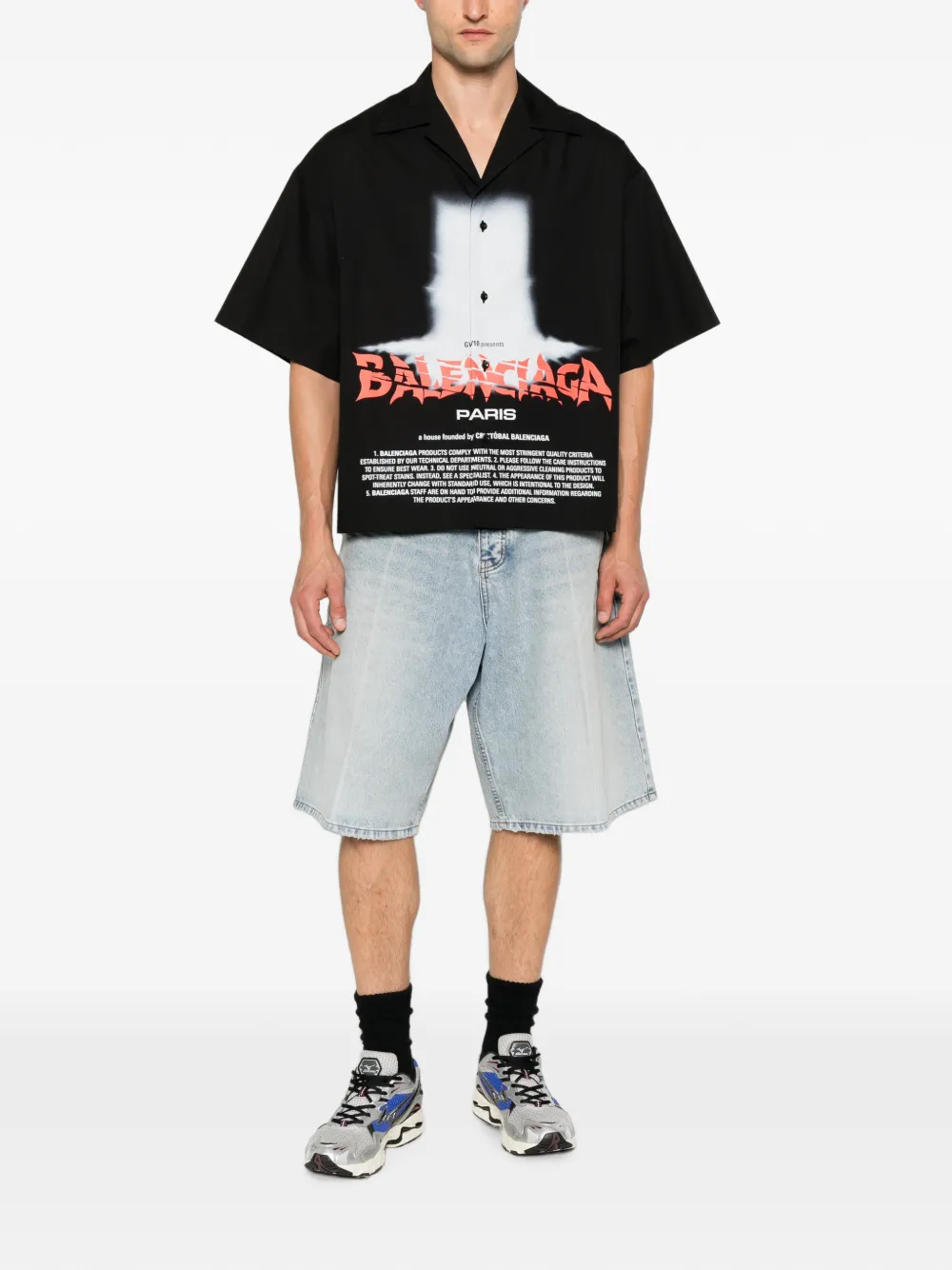Balenciaga Denim shorts Blauw