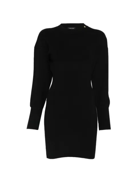 ANINE BING Imane logo-plaque mini dress