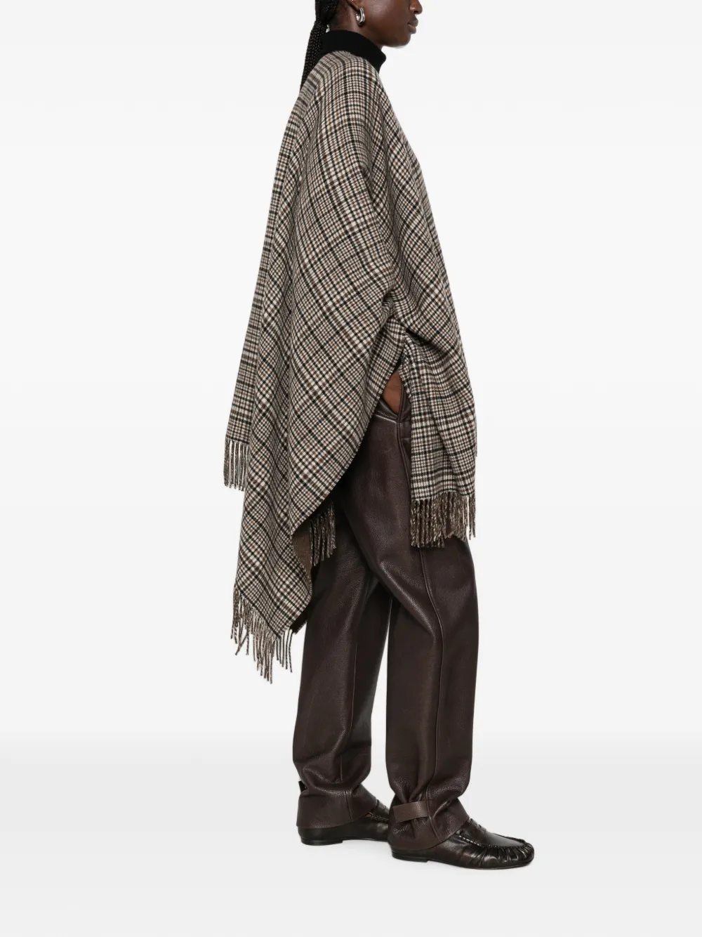 Brunello Cucinelli Poncho met paisley-print Beige