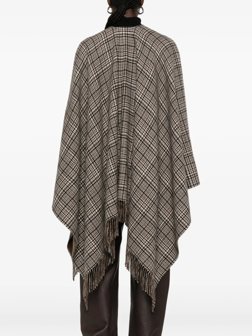 Brunello Cucinelli Poncho met paisley-print Beige
