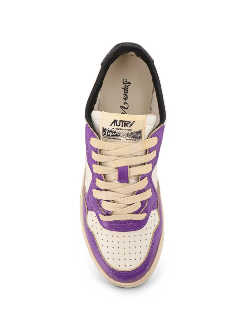 Autry Super Vintage leather low-top sneakers Wit