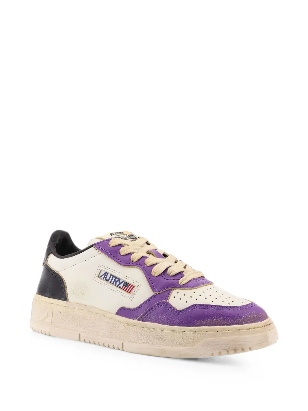 Autry Super Vintage leather low-top sneakers Wit