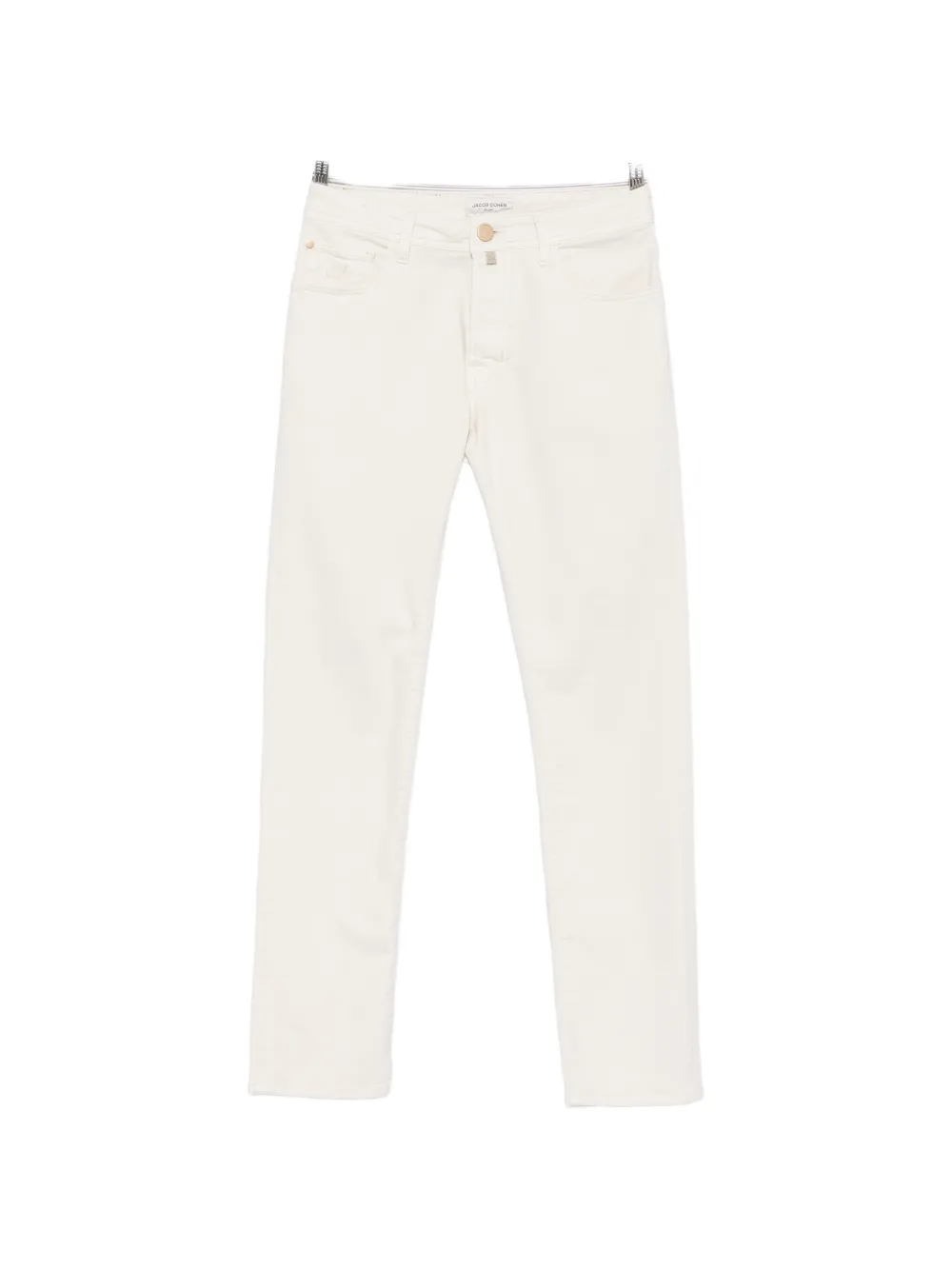 Jacob Cohën Bard logo-patch cotton trousers - Nude