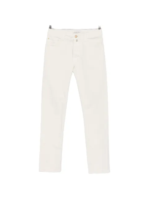 Jacob Cohën Bard logo-patch cotton trousers