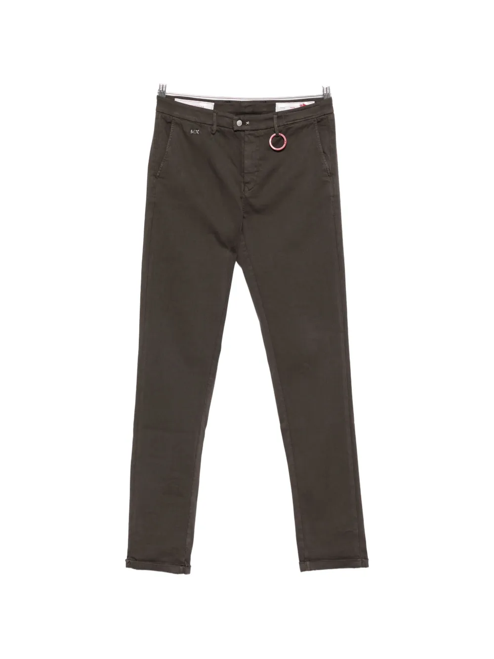 Sartoria Tramarossa Luis logo-patch straight-leg trousers - Marrone