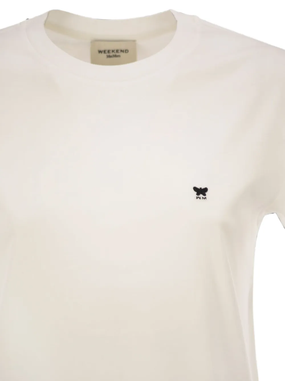 Weekend Max Mara T-shirt met geborduurd logo Beige