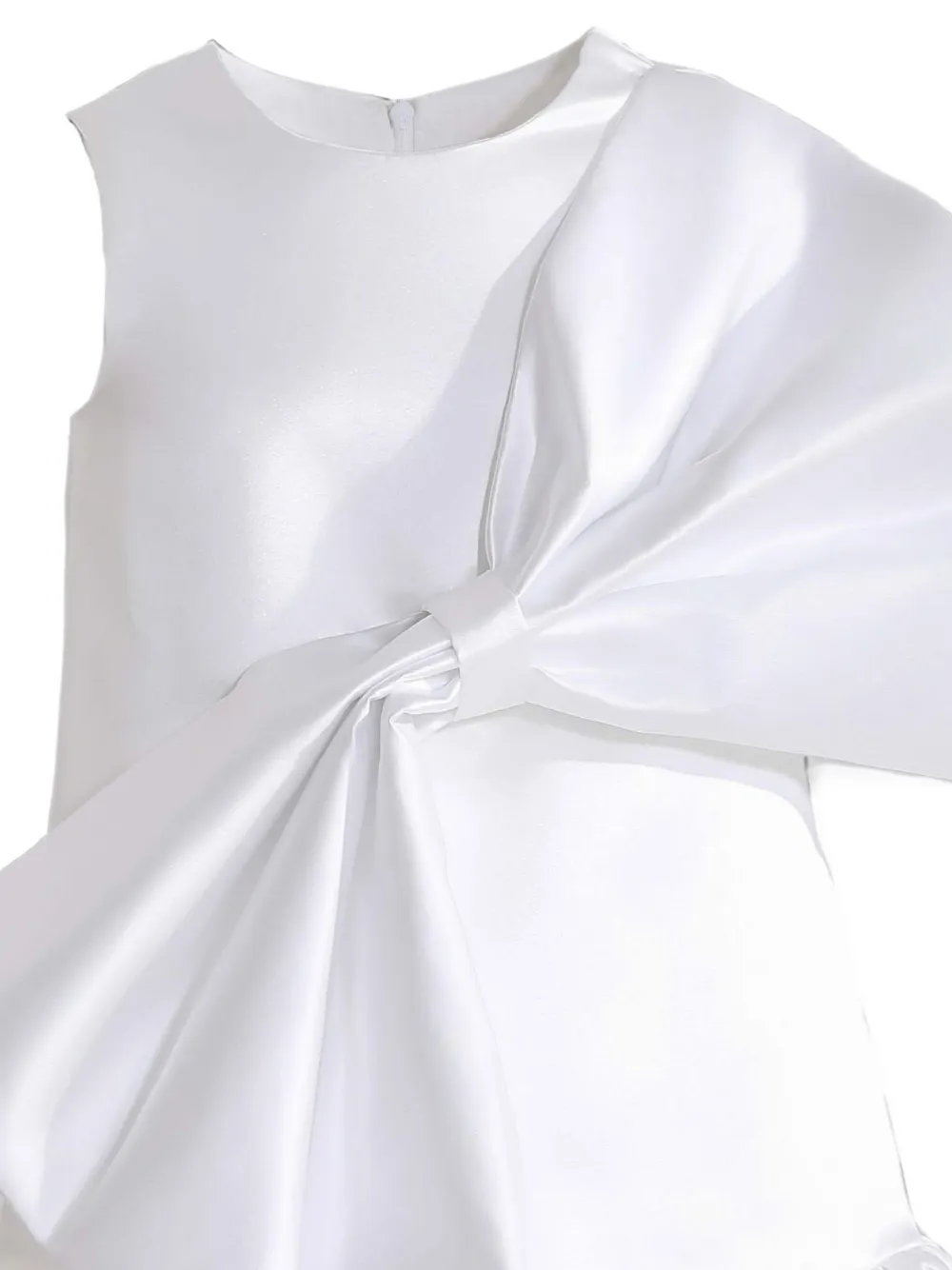 Tulleen Dahlielle jurk met strik-detail en ruches Wit