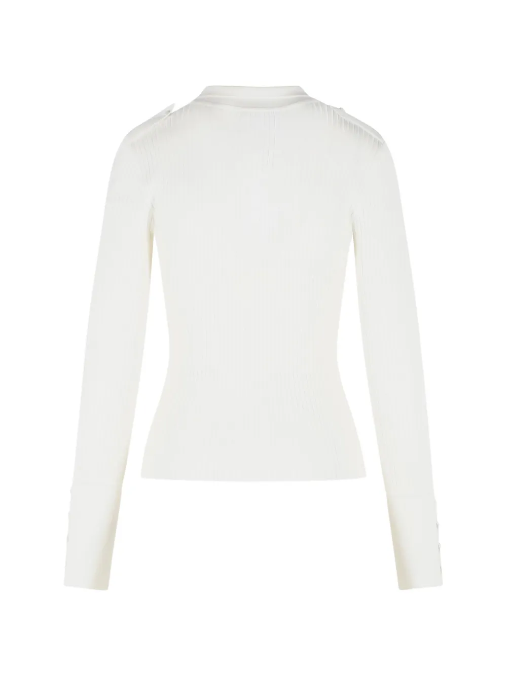Courrèges Ribgebreid poloshirt Wit