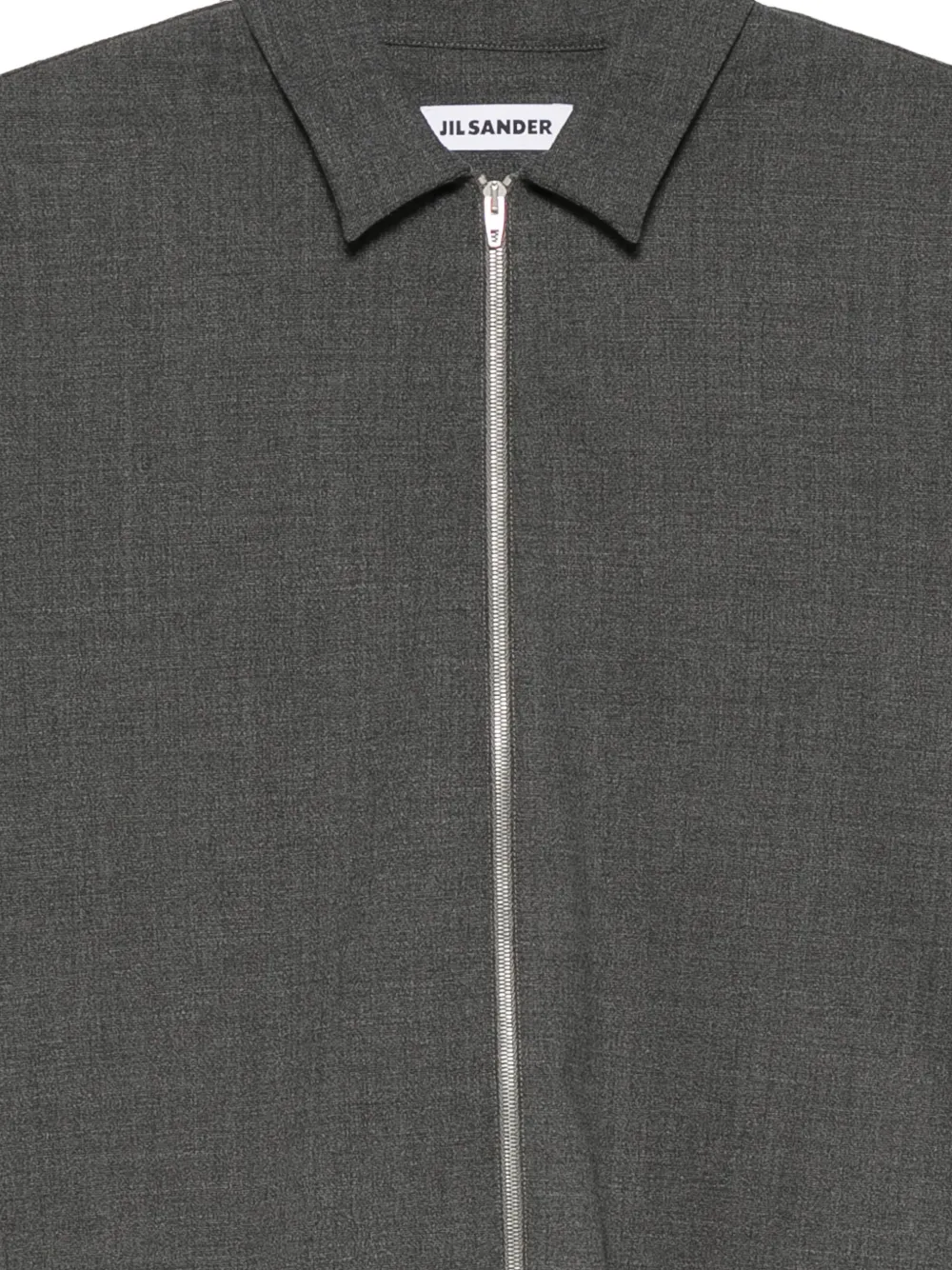 Jil Sander Jack met klassieke kraag en rits Grijs