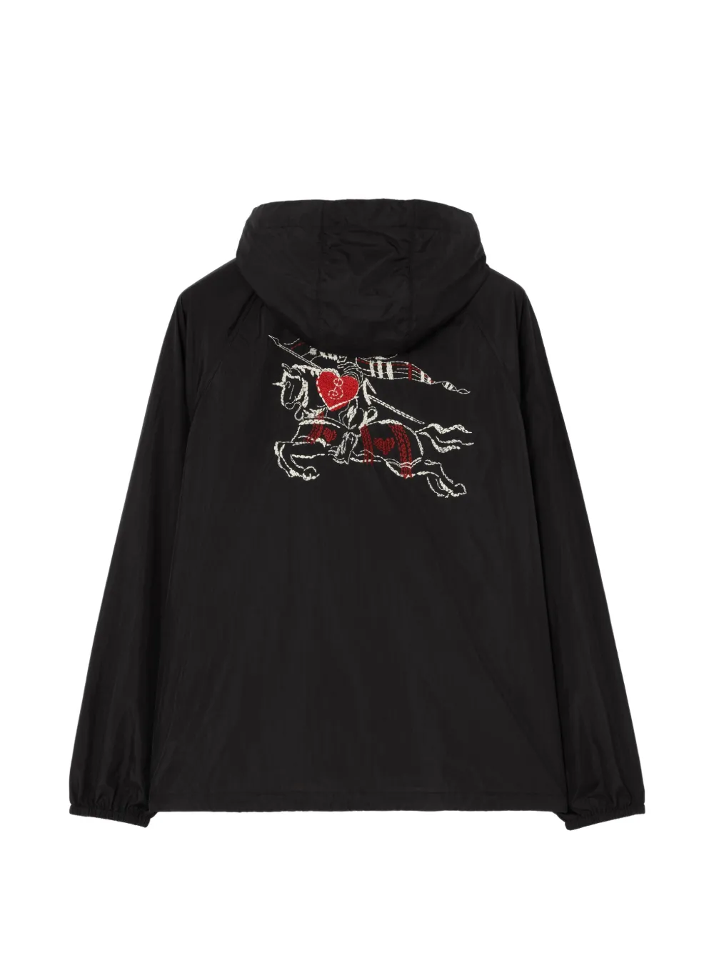 Burberry Clapton nylon jack met capuchon en hart Zwart