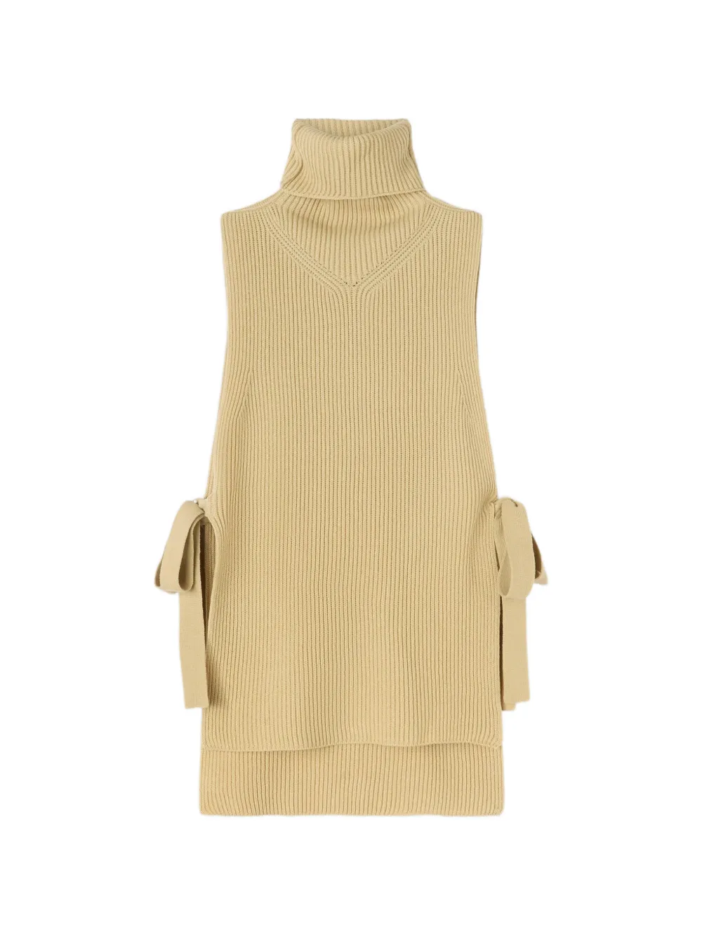 Retori Ribbed-knit Side-tie Vest In Blue