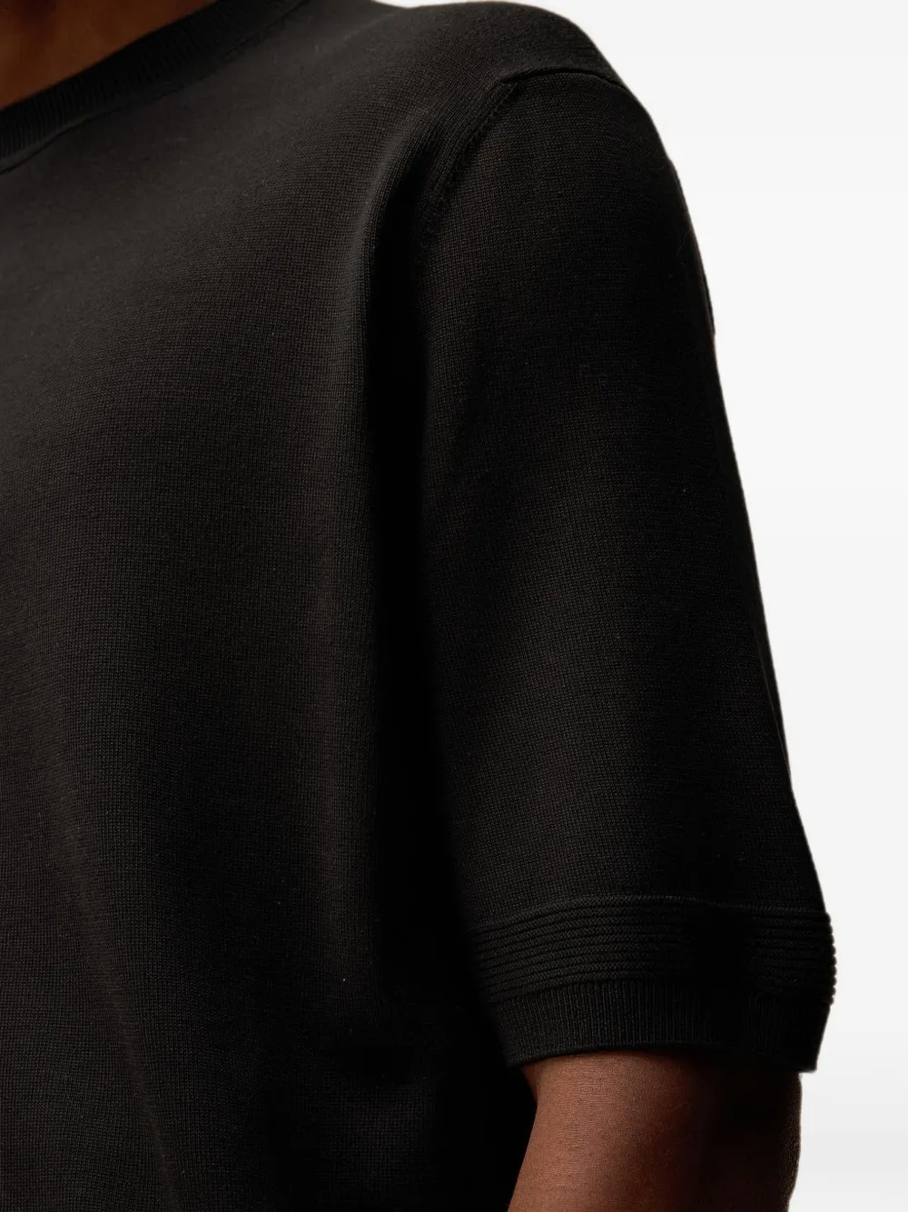 RETORI T-shirt met ronde hals Zwart