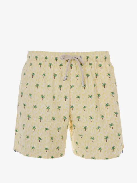 MC2 Saint Barth Comfort Light palm-print drawstring swim shorts