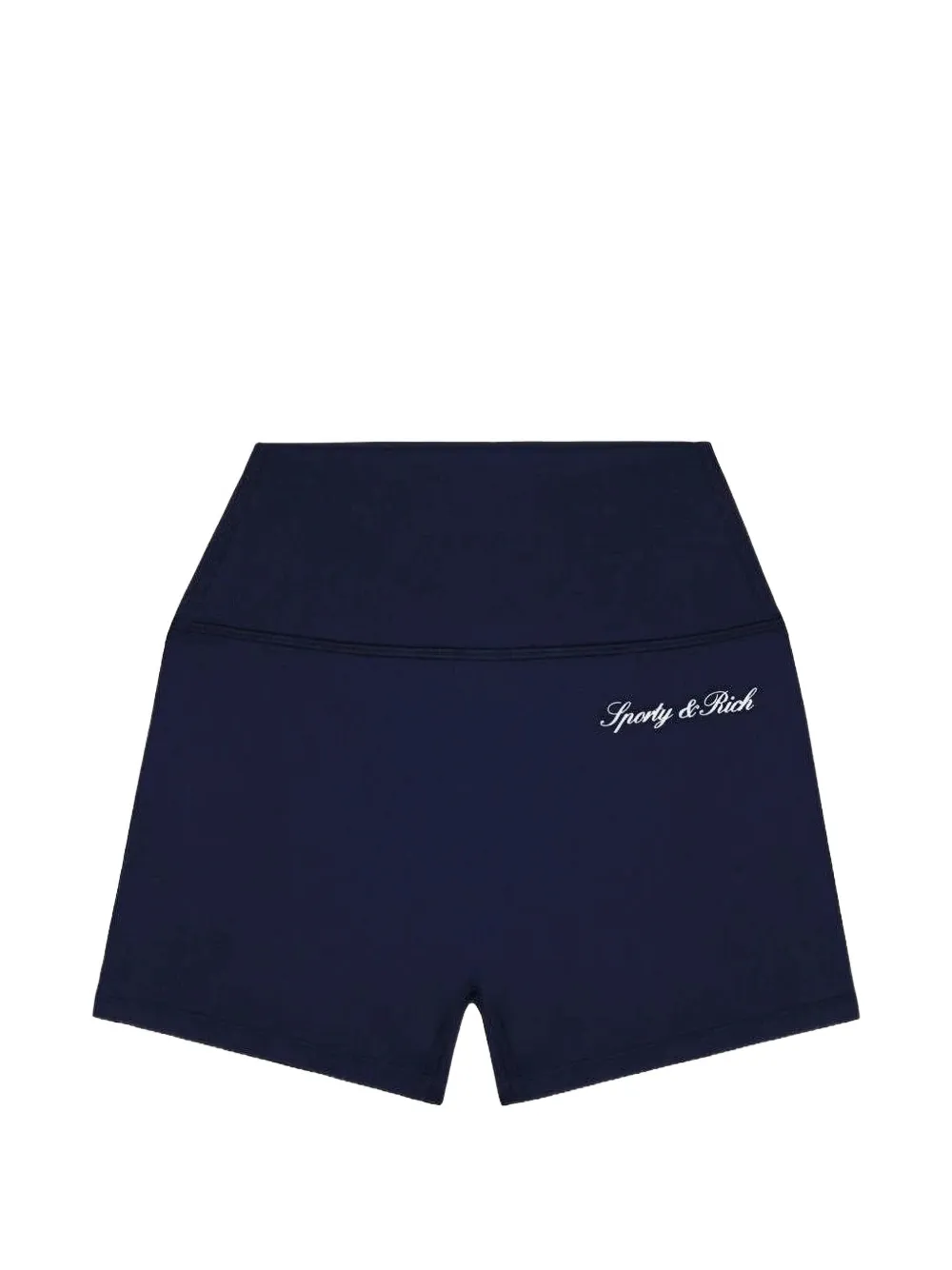 Sporty & Rich logo-print mini shorts - Blu