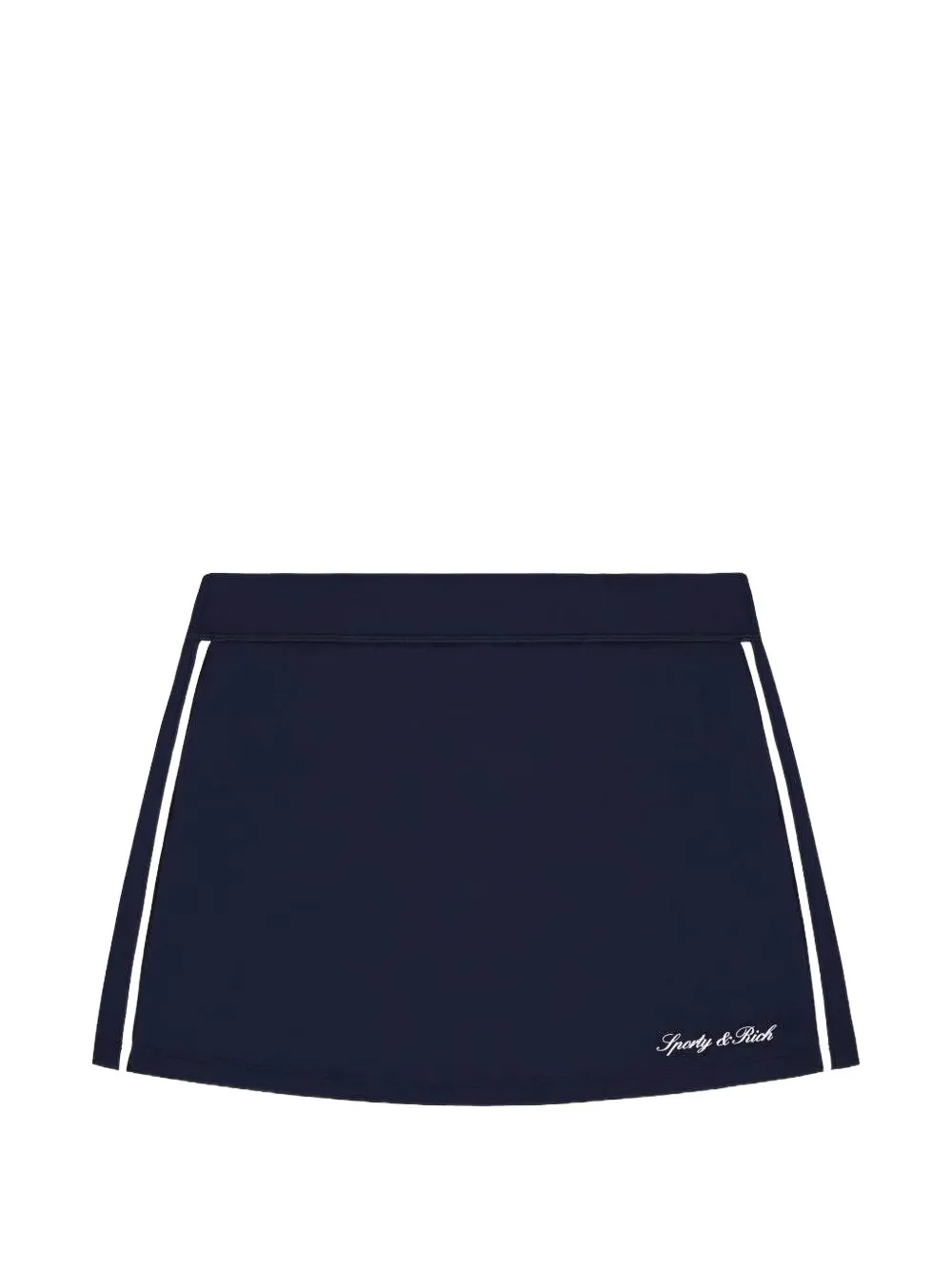 Sporty & Rich logo-print side-stripe skirt - Blu