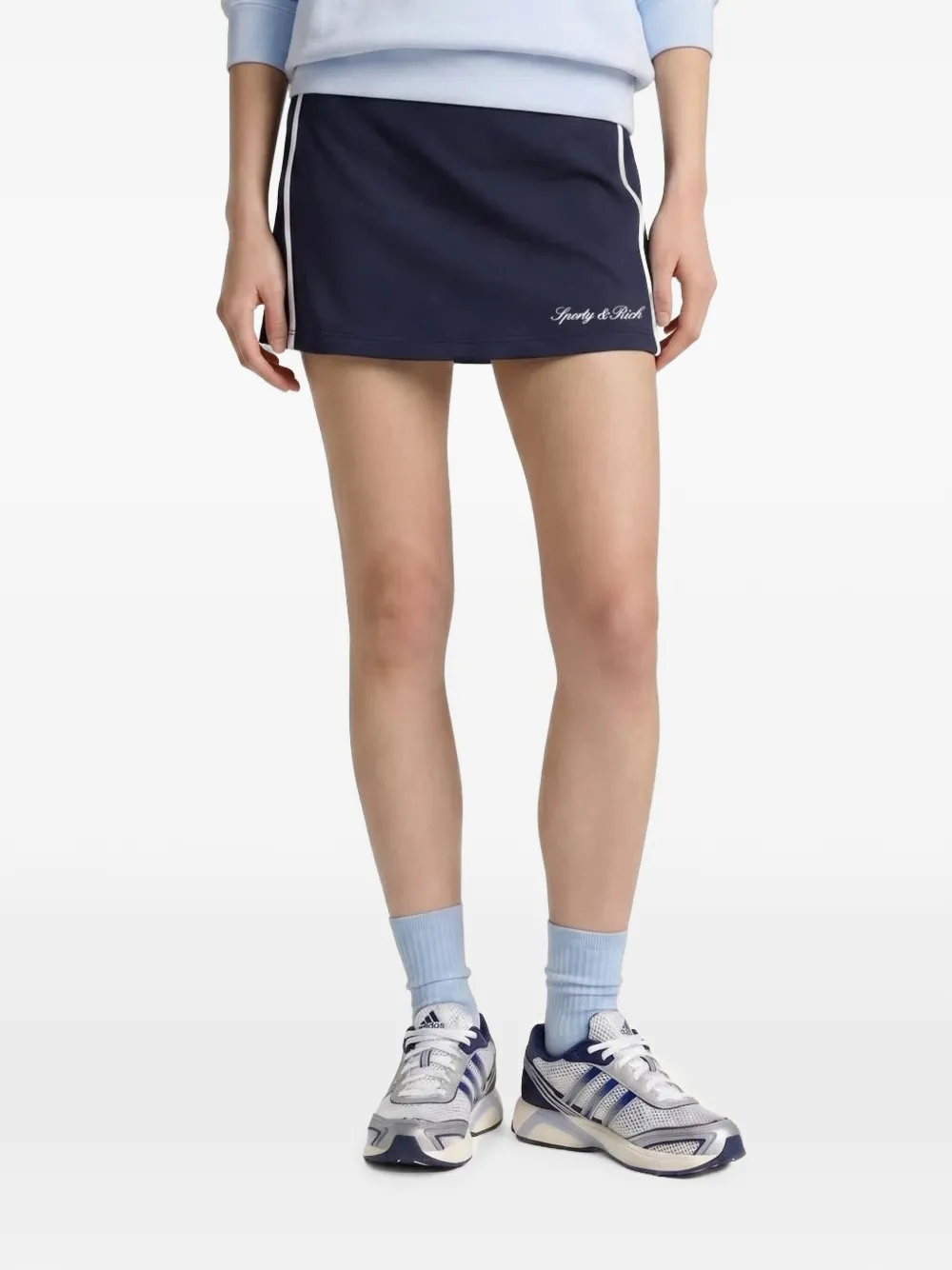Sporty & Rich Sweater met logoprint Blauw