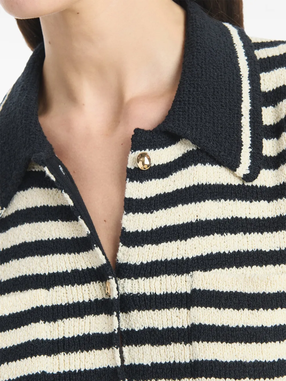 Altuzarra Mamie gestreepte gebreide mini-jurk Beige