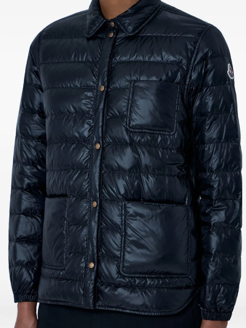 Moncler Gewatteerd jack met logopatch Zwart