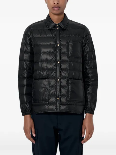 Moncler chamarra capitonada con parche del logo