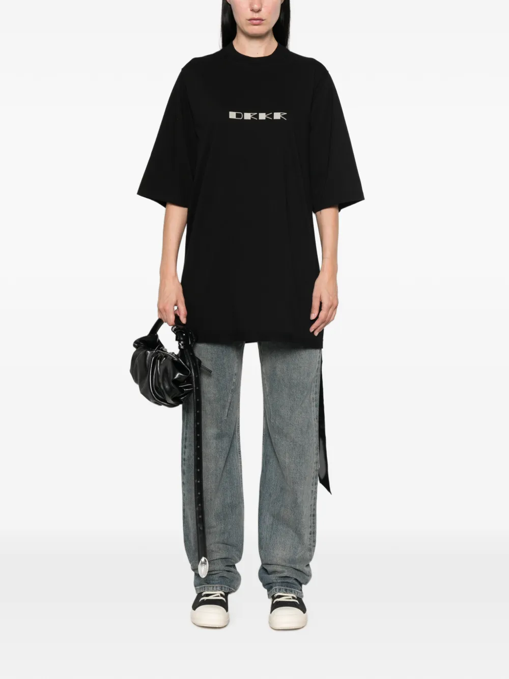 Rick Owens DRKSHDW T-shirt met logoprint Zwart