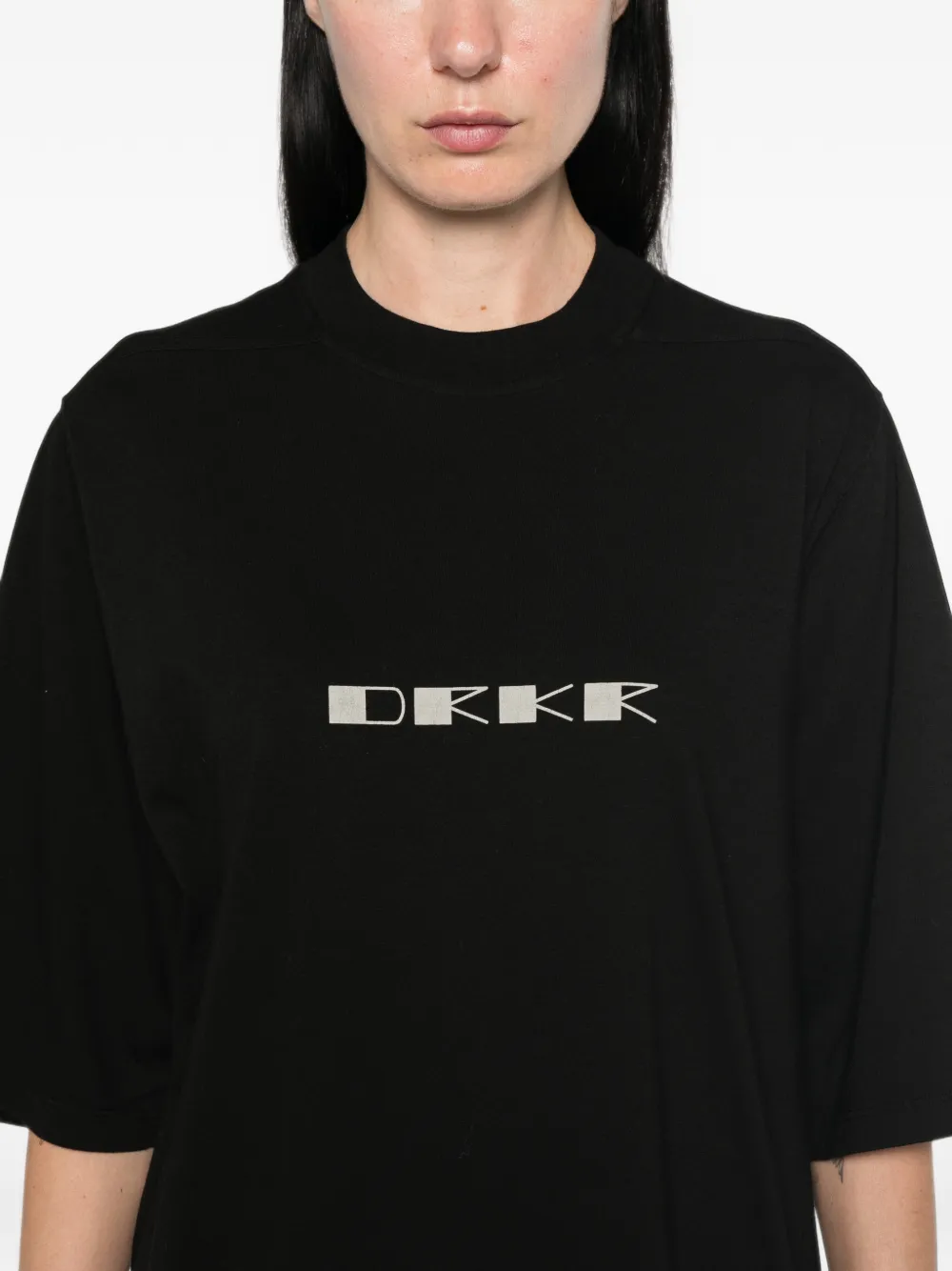 Rick Owens DRKSHDW T-shirt met logoprint Zwart