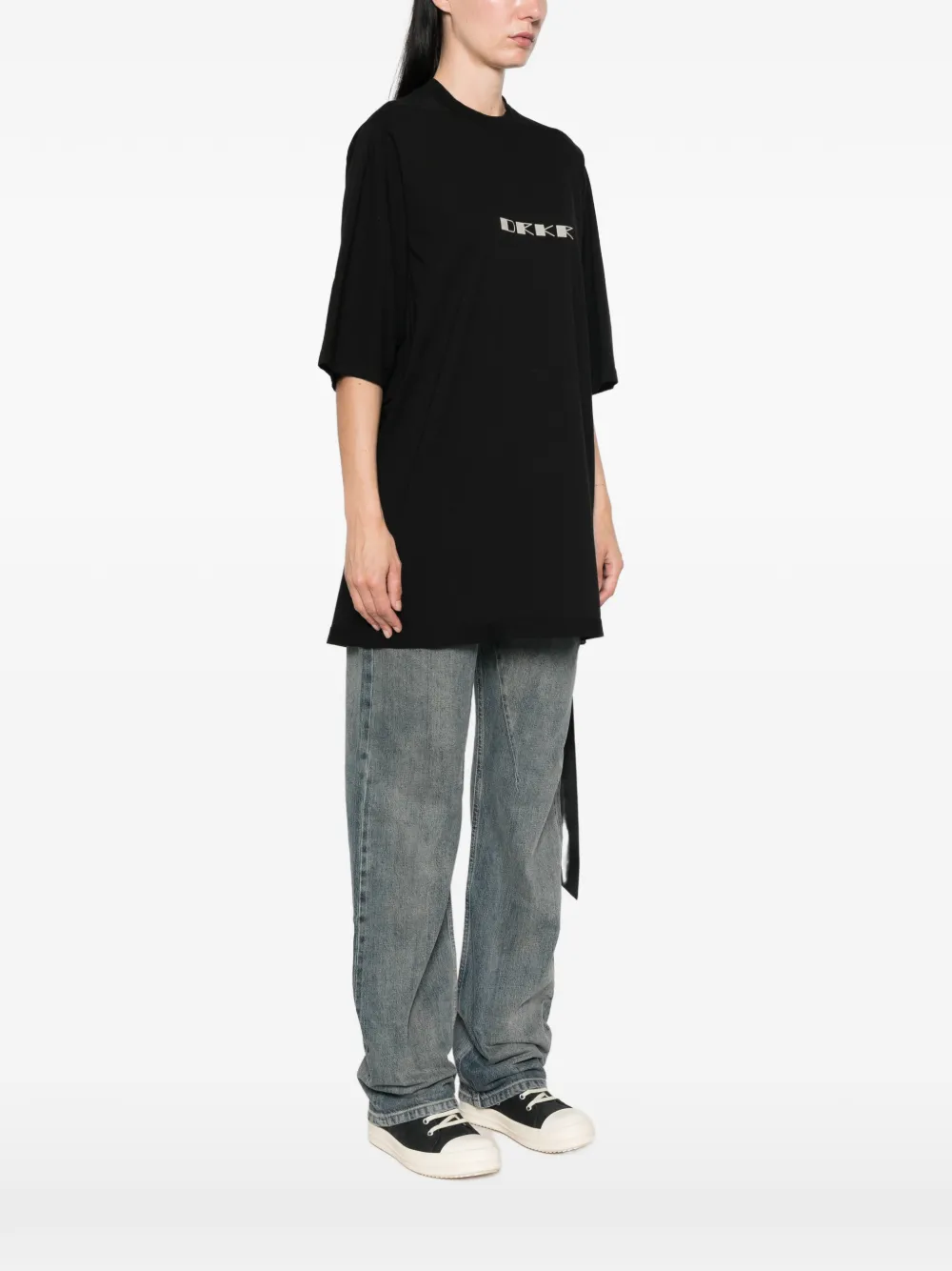 Rick Owens DRKSHDW T-shirt met logoprint Zwart