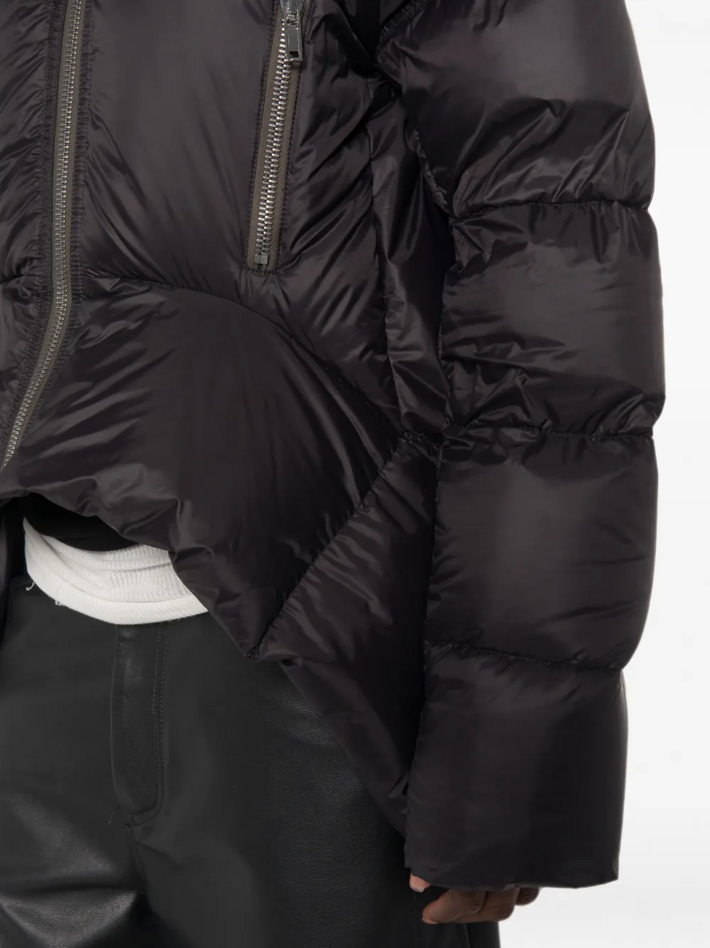 Rick Owens Gewatteerd jack Zwart