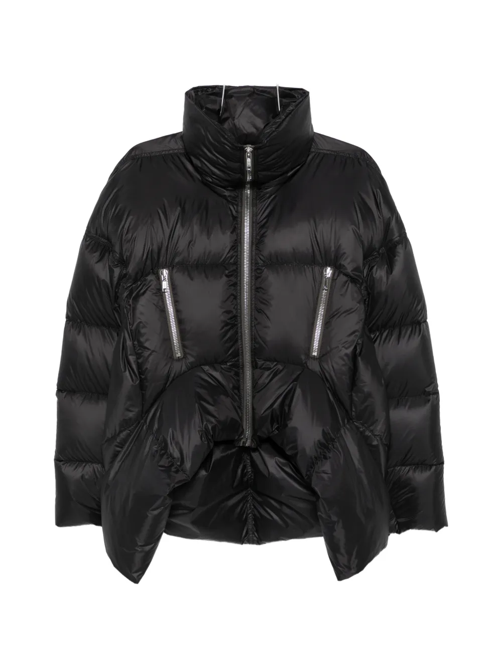 Rick Owens quilted funnel-neck puffer jacket - Schwarz