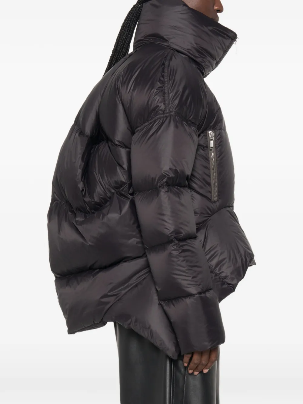 Rick Owens Gewatteerd jack Zwart