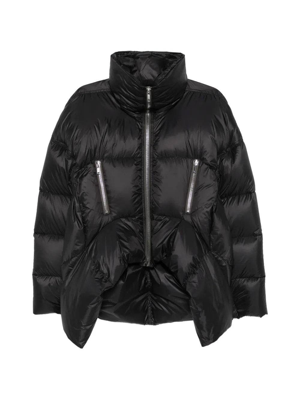 Rick Owens quilted funnel-neck puffer jacket - Nero