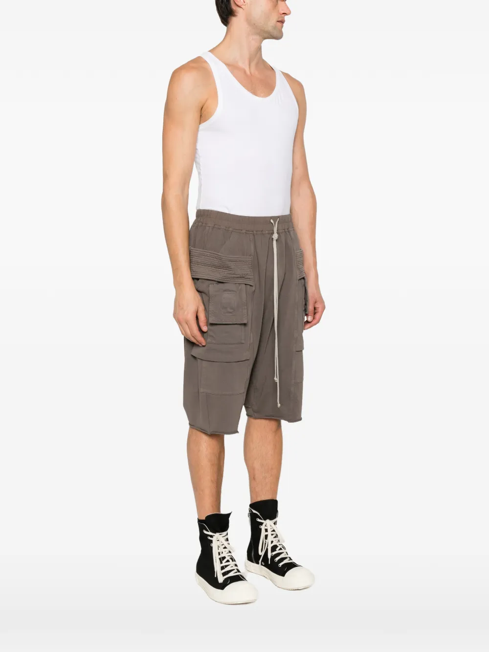 Rick Owens DRKSHDW Gewatteerde cargo shorts Grijs