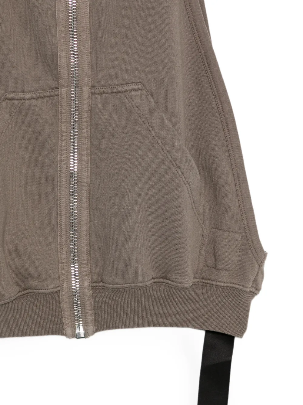 Rick Owens DRKSHDW Mouwloze bodywarmer met capuchon en rits Grijs