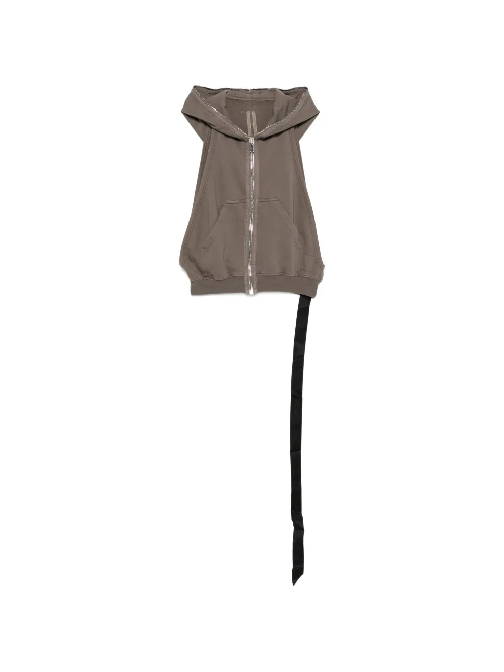 Rick Owens DRKSHDW sleeveless zip-up hooded gilet - Grau