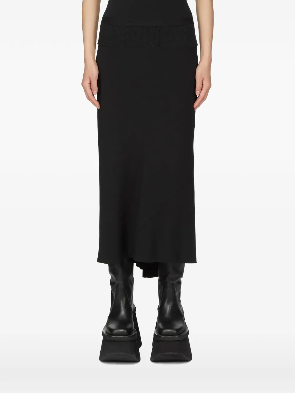 Rick Owens A-line Bias skirt - Nero