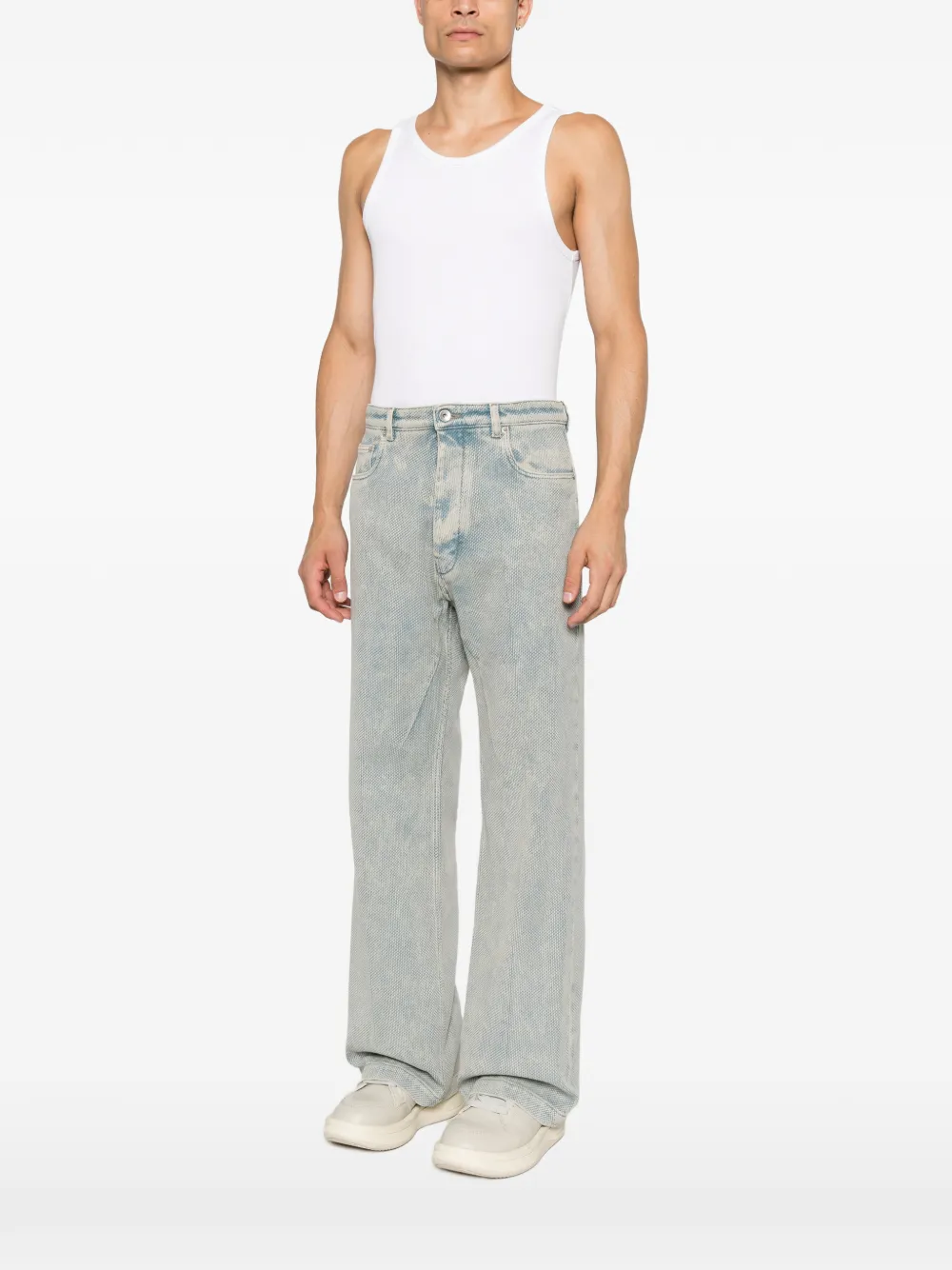 Rick Owens Jeans met honingraat-textuur Blauw