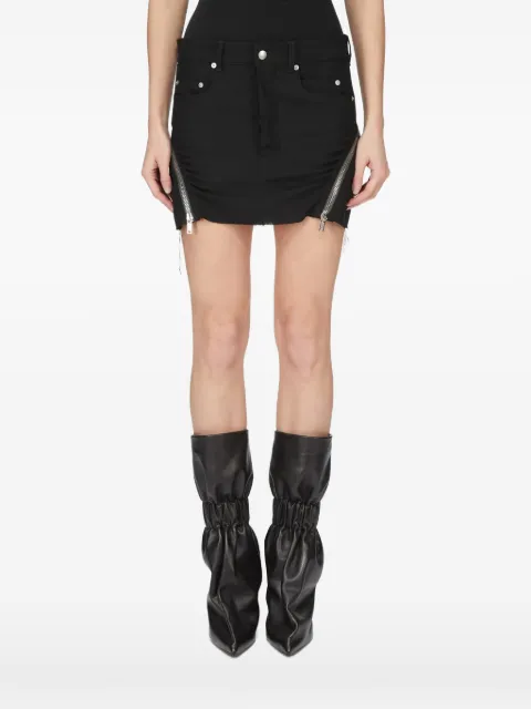 Rick Owens Bolan Banana Mini frayed-hem skirt