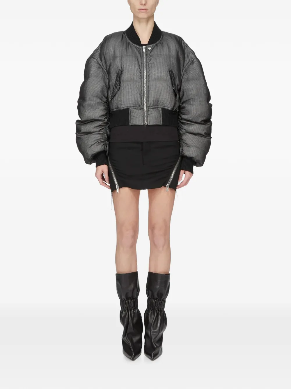 Rick Owens Bolan Banana mini-rok met franje bij de zoom Zwart