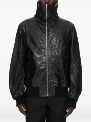 Rick Owens（リックオウエンス） レザージャケット - FARFETCH