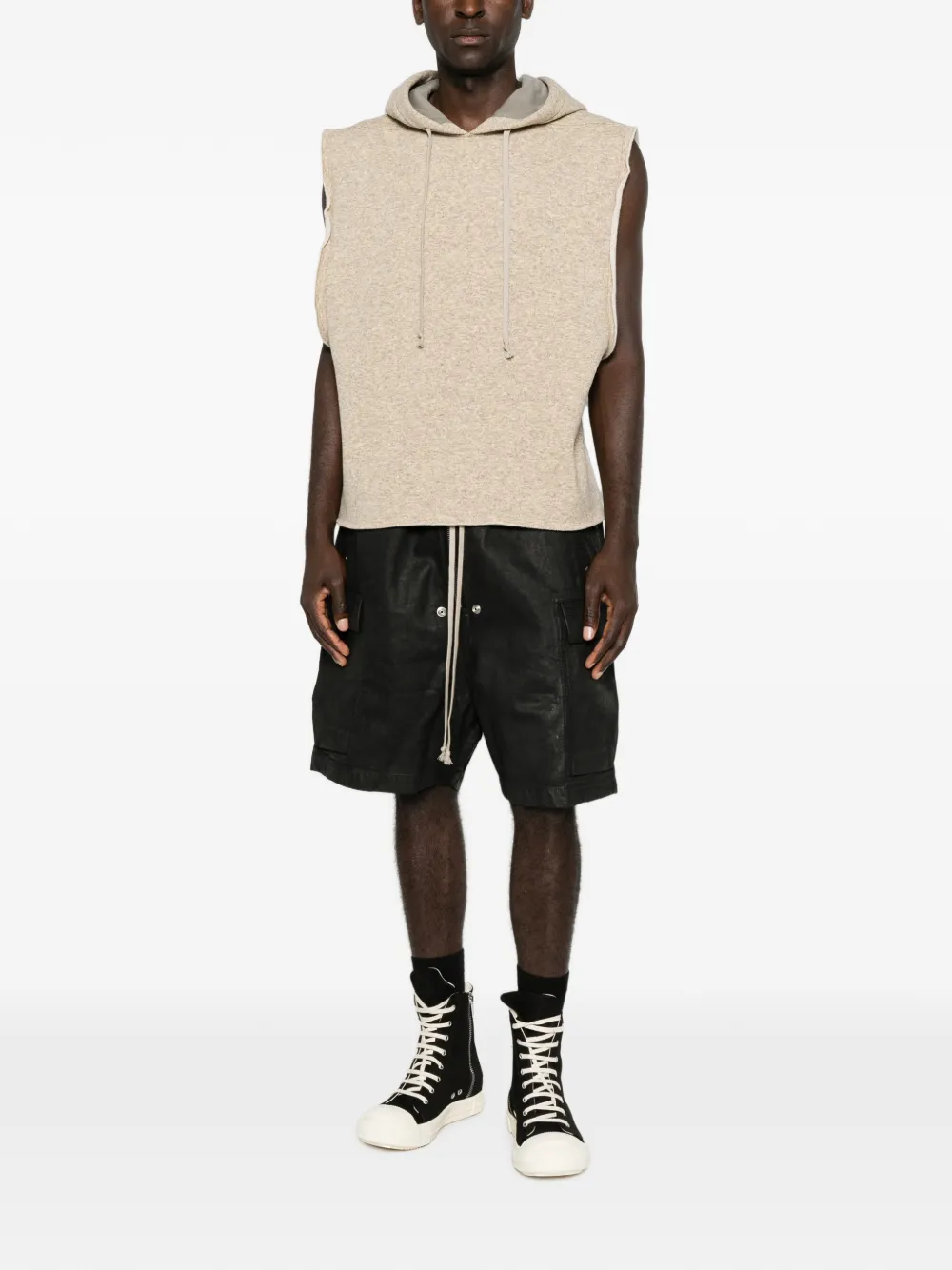 Rick Owens DRKSHDW Cargobela drawstring cargo shorts Zwart