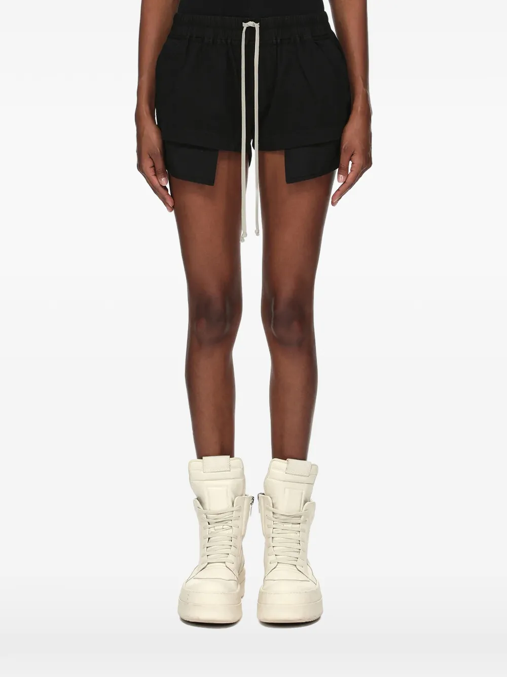 Rick Owens DRKSHDW layered drawstring shorts - Schwarz