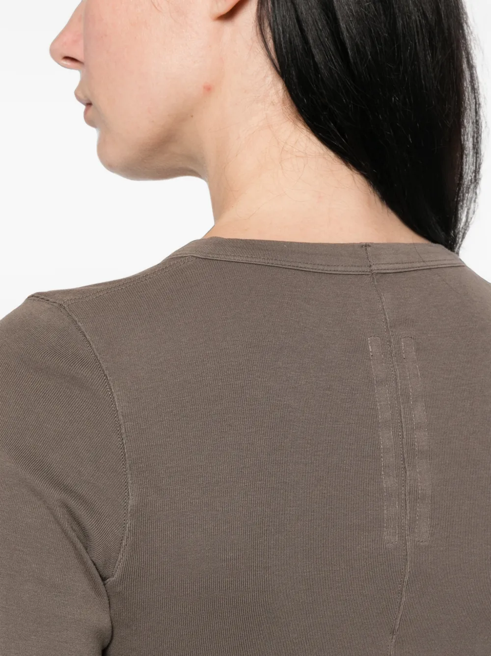 Rick Owens DRKSHDW Geribbeld T-shirt met lange mouwen Bruin