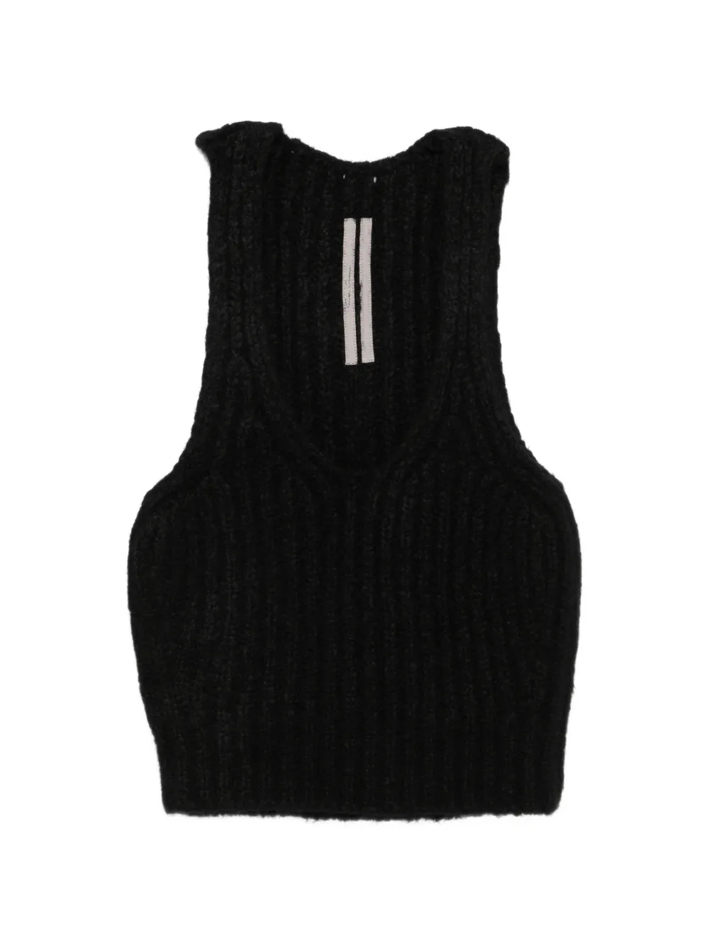 Rick Owens ribbed-knit tank top Zwart