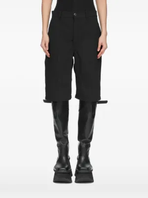 Ann Demeulemeester Ante レーストリム ショートパンツ | ブラック